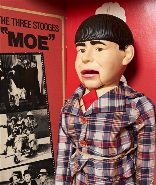 Moe Howard Large Ventriloquist Pal Doll in Original Packaging -- Made by Horseman in 1981 -- Box Measures 31.75'' x 15'' x 6.25'' -- Near Fine Condition