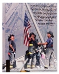 Thomas E. Franklin, 9/11 Photographer of Raising the Flag at Ground Zero, Signed 16 x 20 Photo with His Handwritten Essay About 9/11