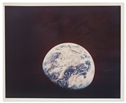 Apollo 8 NASA Photo on A Kodak Paper -- The First Photo of Earth from Space