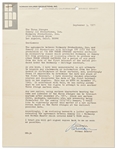 Three Stooges Contract Signed Twice by All Three: Moe Howard, Larry Fine & Joe DeRita -- Dated 3 September 1971 Regarding a Cartoon Series -- 2pp. Plus Letter on 3 Sheets -- Near Fine Condition