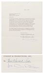 Contract Dated 1 May 1964 Signed by Joe DeRita and Moe Howard Regarding The Three Stooges -- Near Fine