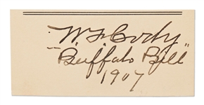 W.F. Cody ''Buffalo Bill'' Signature, Dated 1907