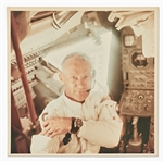 NASA Photo of Buzz Aldrin Weightless in the Eagle During the Apollo 11 Mission -- Printed on A Kodak Paper
