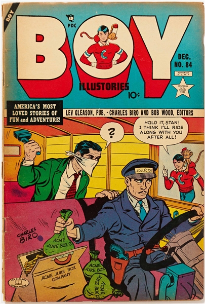 9 Copies of ''Boy Comics'' (Lev Gleason, 1952-55) -- 1 of #84; 2 of #85; 1 of #86; 2 of #87; 1 of #91; 1 of #92; 1 of #109 -- Light to Moderate Wear, Stamp on Back Cover of #84, #86, #87 (Both) & #109