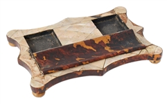 Agatha Christie Personally Owned Mother of Pearl Inkstand with Two Inkwells -- From the 2006 Agatha Christie Estate Sale