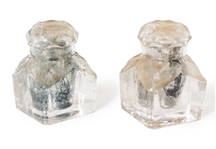 Agatha Christie Personally Owned Mother of Pearl Inkstand with Two Inkwells -- From the 2006 Agatha Christie Estate Sale