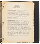 Binder Marked ''3 Stooges Code Book'' with ''Kook's Tour'' 1969 Production Schedule Plus ''Daily Code Sheets'' Filled Out -- Runs 22pp.