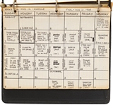 Binder Marked ''3 Stooges Code Book'' with ''Kook's Tour'' 1969 Production Schedule Plus ''Daily Code Sheets'' Filled Out -- Runs 22pp.