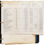 Accounting Binder & Columbia Pictures Memos from 1963-68 for ''The Three Stooges Go Around the World in a Daze'' -- Approx. 200pp. of Budgets, International Box Office Data, Expenses Etc. -- Very Good