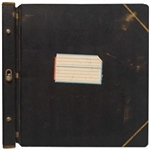 Moe Howard's Accounting Ledger Written Entirely in His Hand, Signed Multiple Times in Text --  Runs 15pp. Covering 1964 Onward -- Also With the Names of The Three Stooges Written Throughout