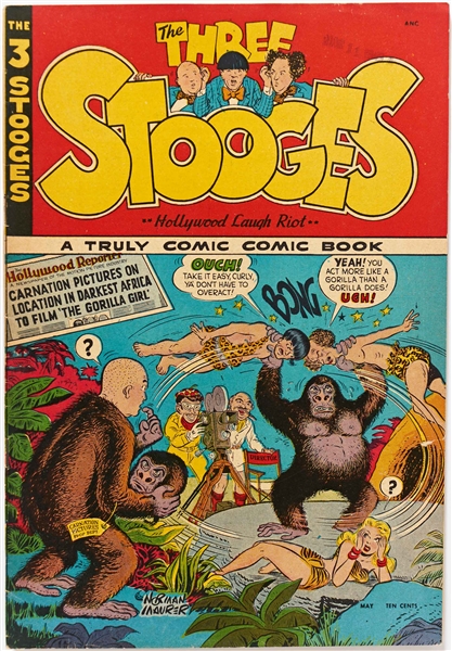 8 Copies of ''Three Stooges'' #2 (Jubilee, 1949) -- Light Wear, Stamp or Writing to Front Cover of 6
