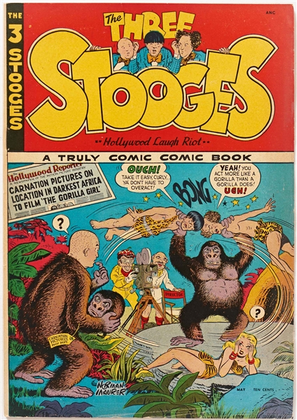 8 Copies of ''Three Stooges'' #2 (Jubilee, 1949) -- Light Wear, Stamp or Writing to Front Cover of 2