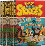 8 Copies of Three Stooges #2 (Jubilee, 1949) -- Light Wear, Stamp or Writing to Front Cover of 4