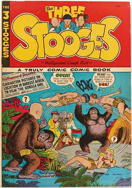 8 Copies of ''Three Stooges'' #2 (Jubilee, 1949) -- Light Wear, Stamp to Front Cover of 1