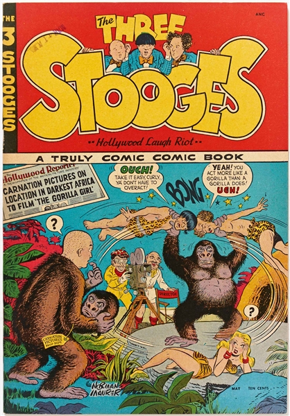 8 Copies of ''Three Stooges'' #2 (Jubilee, 1949) -- Light Wear, Stamp or Writing on Front Cover of 6