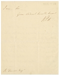 William Pitt the Younger Autograph Letter Signed as Prime Minster of the United Kingdom