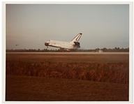 NASA Photo from Space Shuttle STS-41B Showing Challenger Returning to Kennedy Space Center