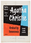 Original First Edition Artwork by William Randall for the Agatha Christie Crime Novel ''Ordeal by Innocence''