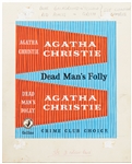 Original First Edition Artwork for the Agatha Christie Crime Novel Dead Mans Folly