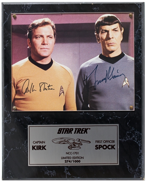William Shatner and Leonard Nimoy Signed Limited Edition ''Star Trek'' Photo