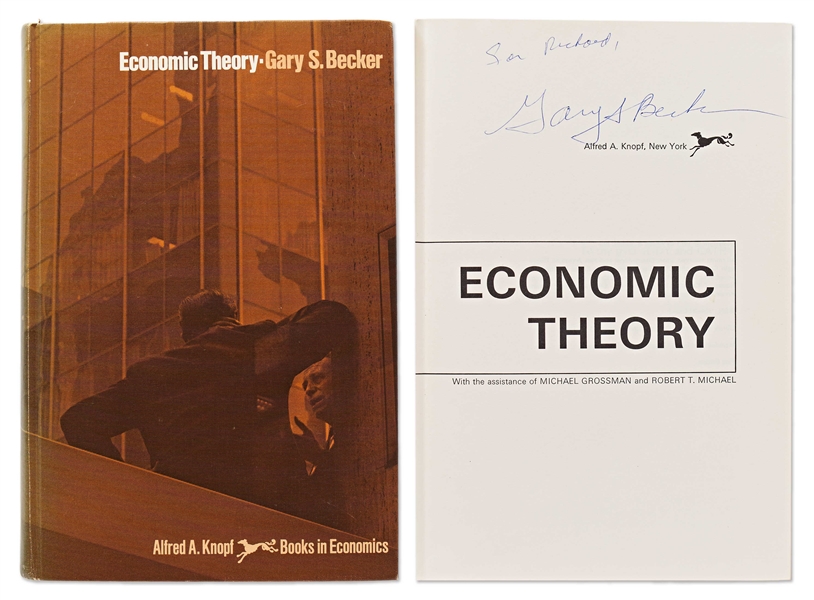 Nobel Prize Winning Economist Gary S. Becker Signed First Edition of His Book ''Economic Theory''