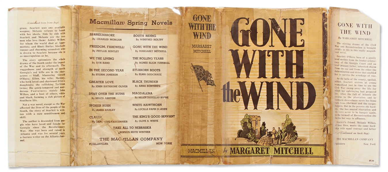 Margaret Mitchell First Edition, First Printing of ''Gone With the Wind'' -- Housed in Rare First Printing Dust Jacket