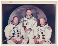Apollo 11 Photo Signed by Neil Armstrong & Buzz Aldrin by Hand and Michael Collins by Autopen -- Red Number Photo on A Kodak Paper -- With PSA/DNA COA