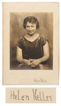 Helen Keller Signed Photo Mat Measuring 9.25 x 13.5
