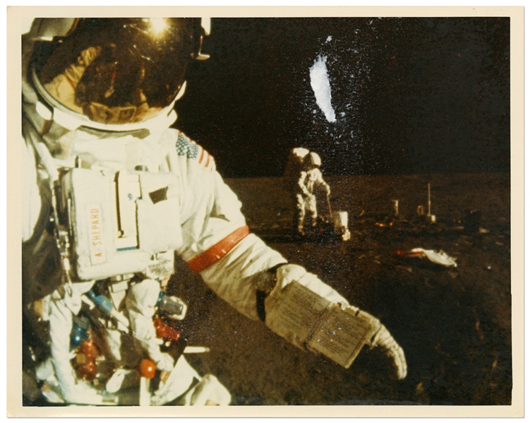 Apollo 14 Lunar Photo Showing Alan Shepard's Cuff Checklist -- On ''A Kodak Paper''