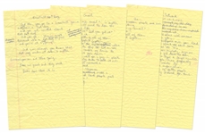 Jerry Seinfeld 2009 Handwritten Notes for His Comedy Routine -- ...And even though you know that hot dog sucks it doesnt matter...