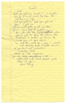 Jerry Seinfeld 2009 Handwritten Notes for His Comedy Routine -- ''...And even though you know that hot dog sucks it doesn't matter...''
