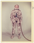 Black Number Photo of Neil Armstrong in His Gemini Spacesuit -- Printed on A Kodak Paper