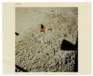 Apollo 11 Red Number Photo of the U.S. Flag on the Moon -- Printed on A Kodak Paper