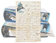 Lot of 115 Civil War Letters by an Officer in the 26th IN Infantry -- I am well and the survivor of another awful and bloody battle & I broke out of the rebel prison. They tried to shoot me