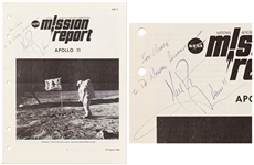 Neil Armstrong Signed Apollo 11 Mission Report -- Armstrong Adds Apollo 11 to His Signature