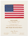 U.S. Flag Flown on Space Shuttle Challenger STS-61-A
