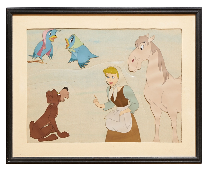 Set of Two Original Disney Cels from ''Snow White and the Seven Dwarfs'' and ''Cinderella''
