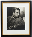 Large Cary Grant Signed Photo Measuring 11'' x 14'' -- By Photographer Ernest Bachrach