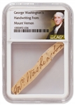 George Washington Mr. Washington Signature -- Encapsulated by CAG