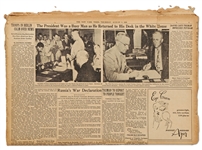 ''The New York Times'' from 9 August 1945 with Reporting on the Nuclear Bombing of Nagasaki
