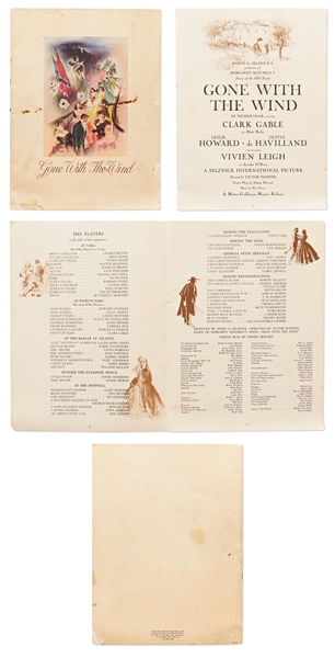 ''Gone With the Wind'' Archive of Rare Items Related to the Film's Atlanta Premiere -- Includes Two World Premiere Movie Premiere Tickets, Movie Program, Two World Premiere Ball Tickets & Ball Program
