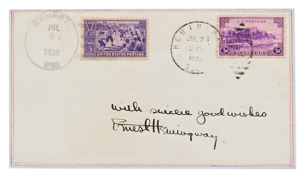 Ernest Hemingway Signed Cover -- Without Inscription