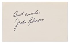 Jackie Robinson Uninscribed Signature -- With PSA/DNA COA