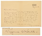 Eugene ONeill Autograph Letter Signed -- ...Much, much gratitude to you for your appreciation of Marco Millions!...