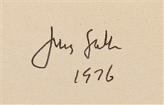 Jonas Salk Signed Polio Vaccination Report