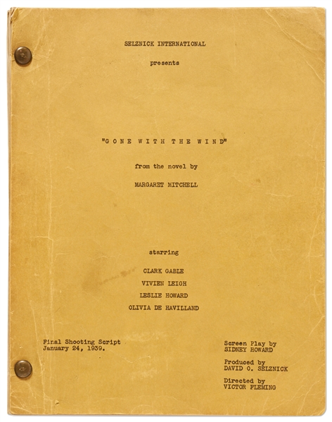 Original ''Gone With the Wind'' Final Shooting Script