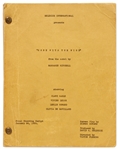 Original Gone With the Wind Final Shooting Script