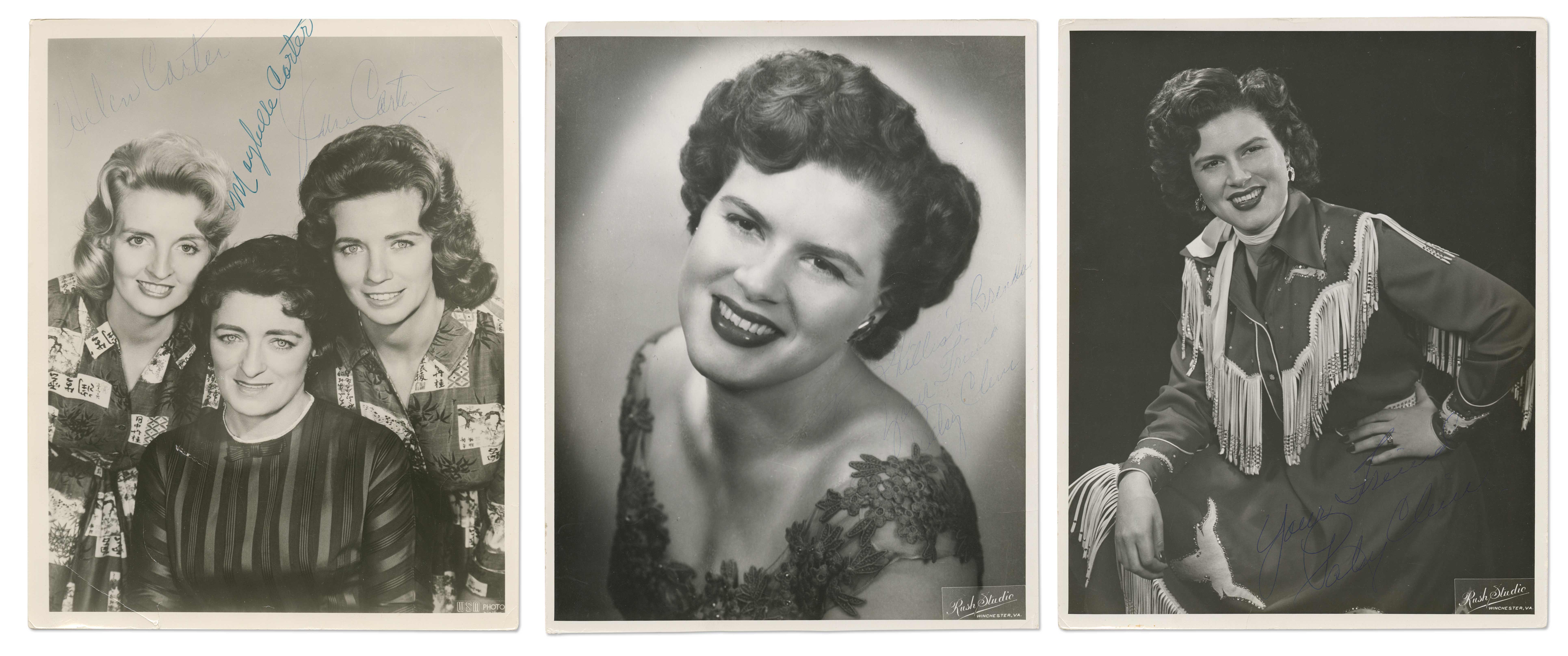 Lot Detail - Lot of Three 8'' x 10'' Photos Signed by Patsy Cline & The ...