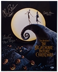 The Nightmare Before Christmas Cast-Signed 16 x 20 Poster Photo -- Signed by the Actors Who Voiced Jack Skellington, Sally & Oogie Boogie -- With Beckett COA