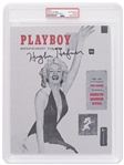 Hugh Hefner Signed Photo of the First Playboy Magazine Cover -- PSA/DNA Encapsulated